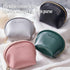 Womens Mini Cosmetic Beauty Bag, Half Moon Coin Purse with Zipper for Makeup Accessories (Pink)