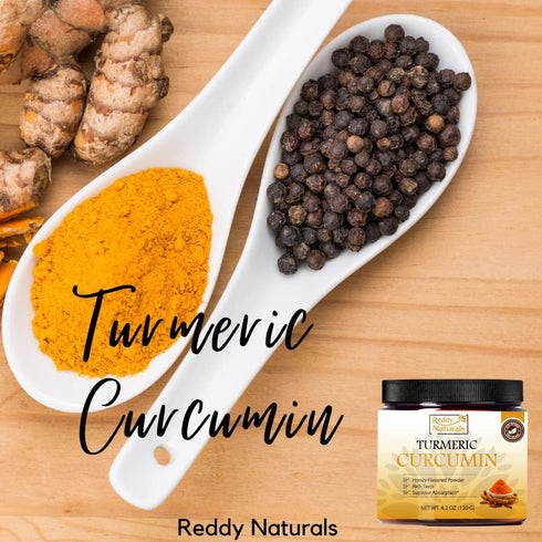 Reddy Naturals Aryana Turmeric Curcumin Powder, Pure & Organic Supplement with Black Pepper for Joint Support, Honey