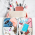 LED Foldable Travel Makeup Mirror - 5x7 inches, 3 Colors Light Modes USB Rechargeable Touch Screen Cosmetic