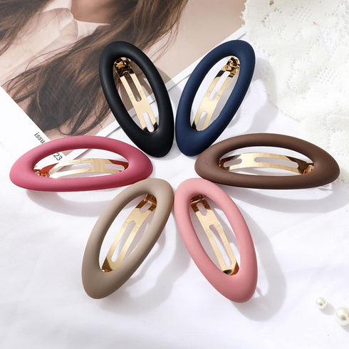 Large Hair Barrettes for Women, Matte Ellipse for Thin Hair, French Barrette Cute Styling Clips Non Slip Vintage