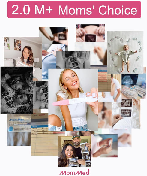 MomMed Pregnancy Test - 5 HCG Home Pregnancy Midstream Test for Early Detection, High Sensitivity