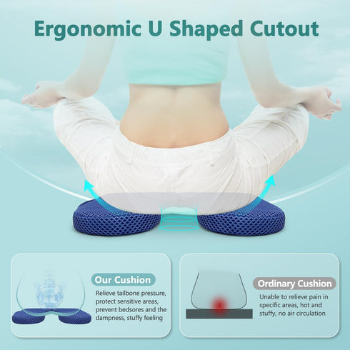 Tailbone Hemorrhoid Donut Pillow for Pain, Sciatica Pain Relief Butt Pillow, Pressure Sore Relief Seat Cushion