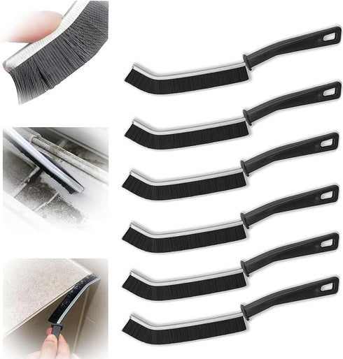 6 PCS Hard Bristle Crevice Cleaning Brush for Home, Kitchen, Bathroom, Window, Vehicle, Toilet, and Grout Cleaning