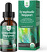 Certified Organic Lymphatic Drainage Drops - Herbal Cleanse and Immune Support with Echinacea, Vegan Non-GMO, 30
