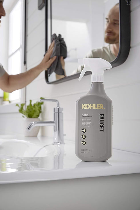 K-EC23723-NA Ammonia 28 Oz KOHLER Faucet Cleaner, Kitchen and Bathroom Cleaner, Streak Free Shine, and Alcohol Free, FL