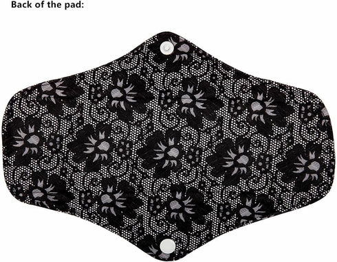 ReUseLife 5 Pack 10 Inch Cloth Menstrual Pads,Reusable Sanitary Pads,Washable Panty Liner,Unscented