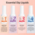Lavender Violets Dip Powder Liquid Set, Activator, Base Top Coat, Nail File Necessary Tools for Dipping