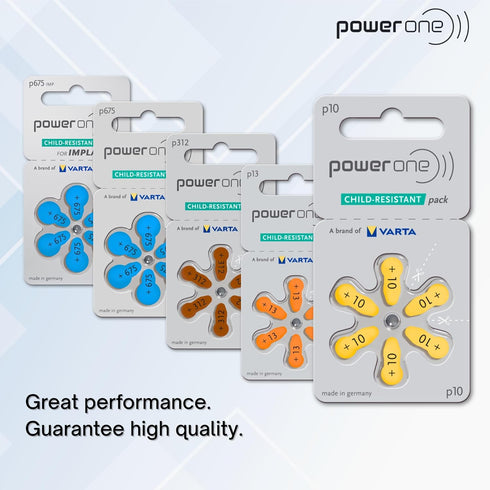 Power One 10 (30 size No Mercury Hearing Aid Batteries Batteries)