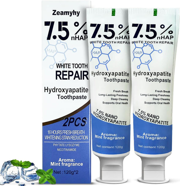 Zeamyhy 7.5% Hydroxyapatite Toothpaste for Advanced Enamel Protection, Appropriate for Sensitive Teeth, Gentle