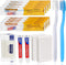 30 Pack Disposable Toothbrushes with Toothpaste and Soap, Individually Wrapped, 2 Colors, Hotel Travel Size