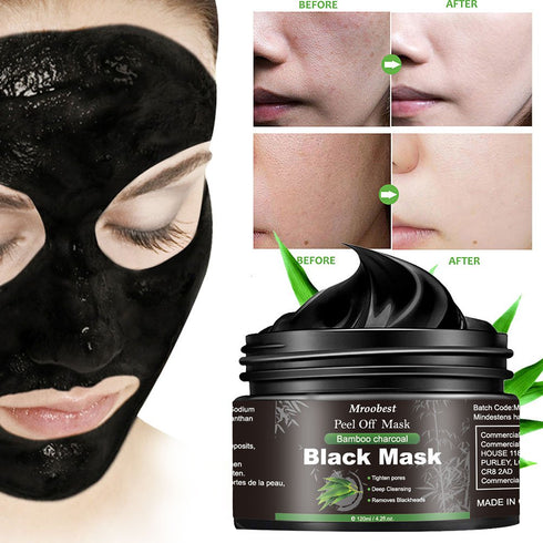 Peel Off Face Mask - Charcoal Peel Off Black Mask for Deep Cleansing and Blackhead Purifying