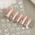 Heart Bows Nail Art Stickers Decals, 4 Pcs, White Red Pink Bow Tie Nail Design, Valentine's Day Nail Supplies