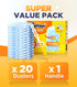 Heavy Duty Duster Kit with 20 Refills & 1 Handle, Compatible with Swiffer Dusters, Unscented Disposable Dusters