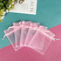 100Pcs Pink Organza Bags, 3x4 inch Small Mesh Gift Bags, Drawstring Baby Shower Favor Bag for Jewelry