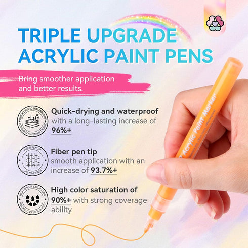 Saviland 12 Colors Nail Art Pens Set - 3D Nail Polish Pens, Acrylic Paint Pens for Drawing Painting Nail Art Design