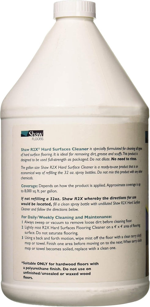 Shaw R2X Floors Green Hard Surface Flooring Cleaner Ready To Use No Need To Rinse Refill