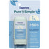 Pure and Simple Zinc Oxide Mineral Sunscreen Stick by Coppertone SPF 50, Water Resistant for Sensitive Skin