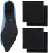 Matwsec 2 Pairs Shoe Heel Repair Rubber Pads, Cuttable Square Boot Heel Replacement,