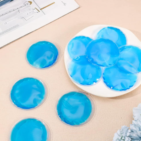 Reusable Ice Packs for Injuries, 10 Pack Round Ice Packs for Face, Gel Ice Packs for Hot Cold Compress, Ice Bag for