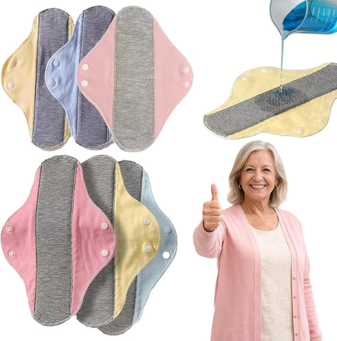 LESSO Reusable Incontinence Pads for Women - Leak-Proof & Waterproof Washable Menstrual Pads