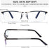 Reading Glasses for Men, 2.0 Blue Light Blocking Metal Readers