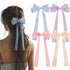 Large Double Bow Ribbon Hair Clips, 4 Pcs Pack, Coquette Barette Hair Clip Accessories for Women and Girls