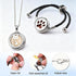 Set 2pcs, 20 Essential Oil Diffuser Necklace & Bracelet for Women Gift Cat Aroma Locket Necklace + Pawprint Diffuser