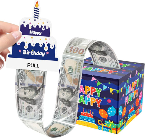 Lemicin Birthday Money Box for Cash Surprise Gift Boxes Birthday Money Pull Box