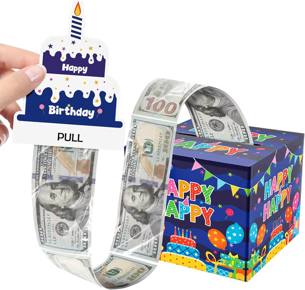 Lemicin Birthday Money Box for Cash Surprise Gift Boxes Birthday Money Pull Box