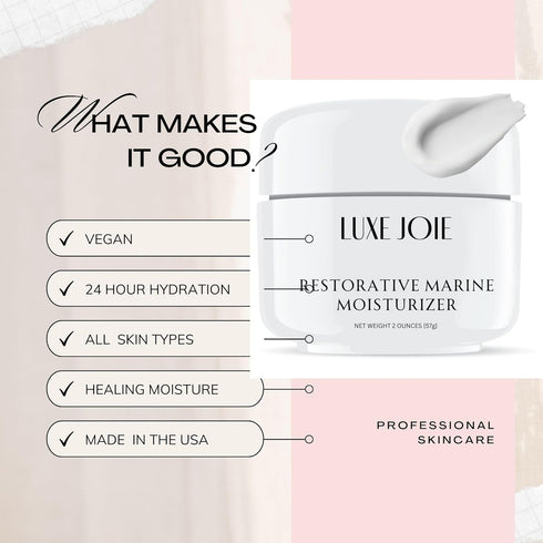 LuxeJoie Restorative Marine Moisturizer, 2 Ounces Face Cream