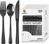 150 Pack Heavy Duty Plastic Silverware, Disposable Cutlery Set with 50 Forks, Knives, Spoons for Parties, Events