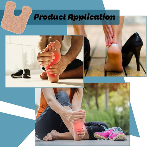 Suptizizkz 36 Pieces U Shaped Felt Pads Horseshoe Metatarsal Pads Callus Forefoot Foot Pads Pain Relief Foot Cushion