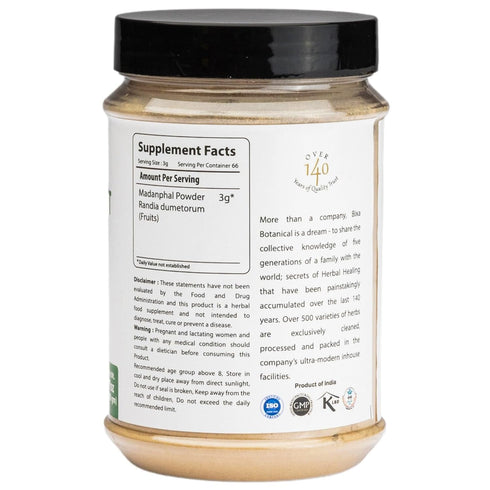 Pack 1 (7 /200gm) bixa BOTANICAL Emetic Nut Powder (Randia dumetorum), Promotes Removal of toxins | of Ounce
