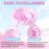 NXJ INFILILA 100PCS Disposable Plastic Glue Rings for Eyelash Extensions, Nail Art Tattoo Holder, Blossom Smart Cups