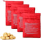 UPSTORE 4PCS Red Microwave Potato Bags Reusable Baked Bag Potato Microwave Baking Pouches