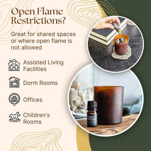 Lava Diffuser Stones, Passive Diffusers for Essential Oil, Volcanic Aroma Diffuser