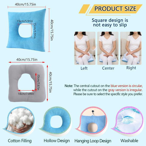 Tailbone Anti-Bedsore Cushion, Donut Pillows, Pressure Ulcer Cushions, Pillow Pain Relief Mat, Soft Pad of Bed Sores