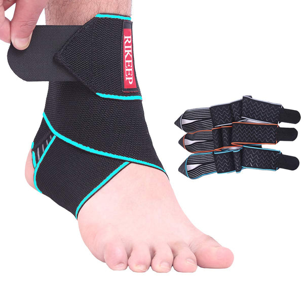 Adjustable Ankle Support Brace, Breathable Nylon Material, Super Elastic and Comfortable, Blue