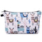 WANDF Mini Cosmetic Bag for Women, Water Resistant Makeup Organizer Pouch for Purse, Girls Gift (Alpacas)