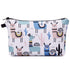 WANDF Mini Cosmetic Bag for Women, Water Resistant Makeup Organizer Pouch for Purse, Girls Gift (Alpacas)
