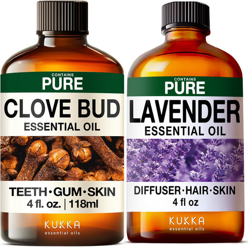 Clove Oil for Oral Care & Lavender Oil Essential Oil for Diffuser