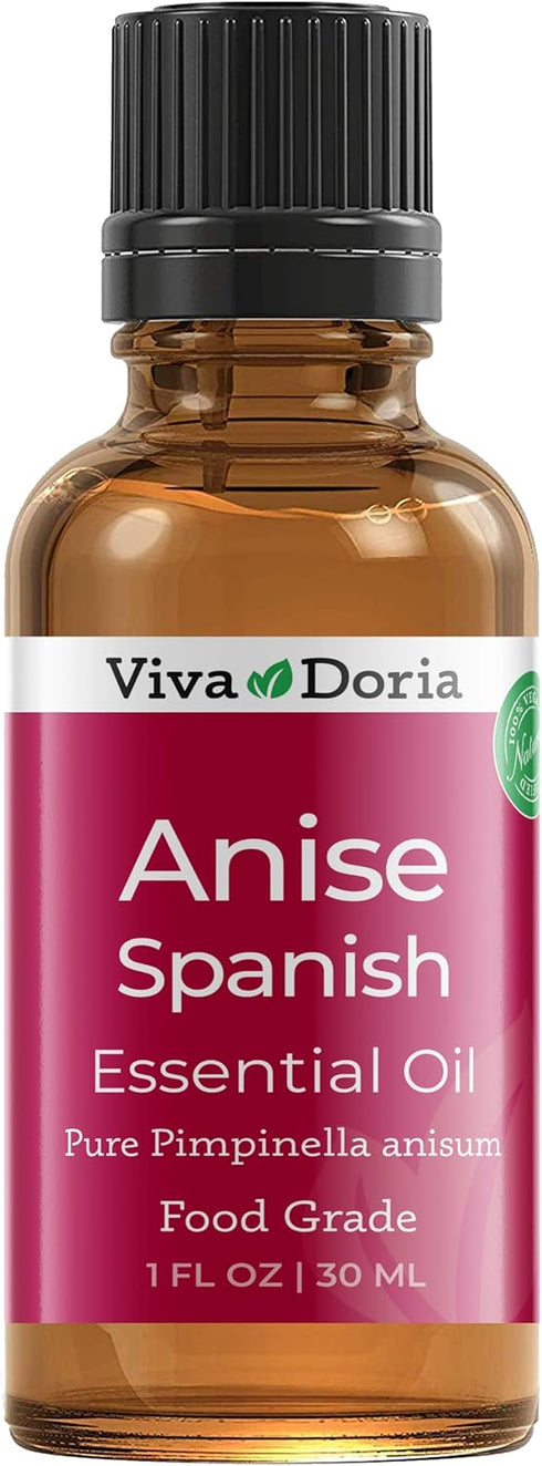 Viva Doria 100% Pure Anise Essential Oil, Undiluted Food Grade Spanish Anise Oil 30 mL