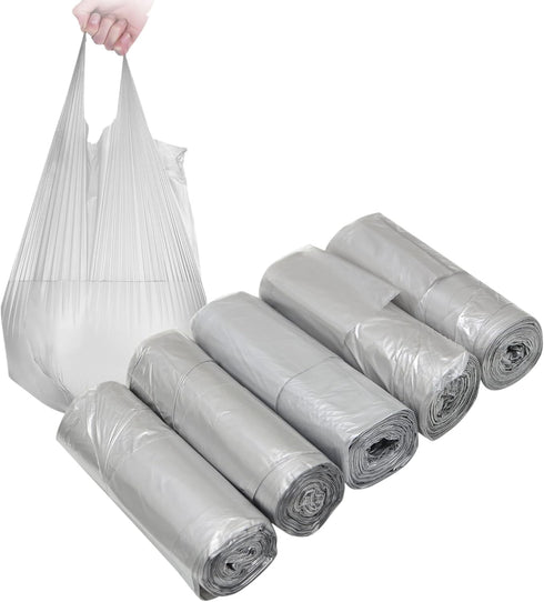 4 Gallon Bathroom Trash Bags, 100 Counts, Small Handles Garbage Bags for Office, Kitchen, Bedroom