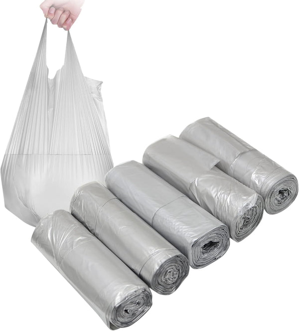 4 Gallon Bathroom Trash Bags, 100 Counts, Small Handles Garbage Bags for Office, Kitchen, Bedroom
