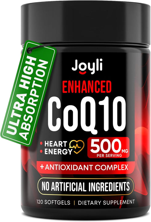 High Absorption CoQ10 500MG - 120 Softgels Co Q 10 Supplement for Heart Health & Energy Production
