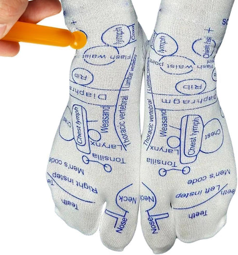 A Pair Reflexology Socks Set: Acupressure Foot Massage Socks with Trigger Point Massage Tool for Pain Relief