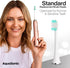 AquaSonic Standard Replacement Brush Heads | for Normal & Sensitive Teeth | Compatible with Many AquaSonic Toothbrush Handles (8 Pack White)