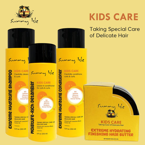 Sunny Isle Kids Care Extreme Hydrating Finishing Hair Butter, 4oz - Gentle Care for Softer, Smoother Hair