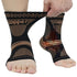 Copper Ankle Brace for Men & Women - (1 Pair) Compression Sleeve for Plantar Fasciitis, Ankle Pain, Swelling