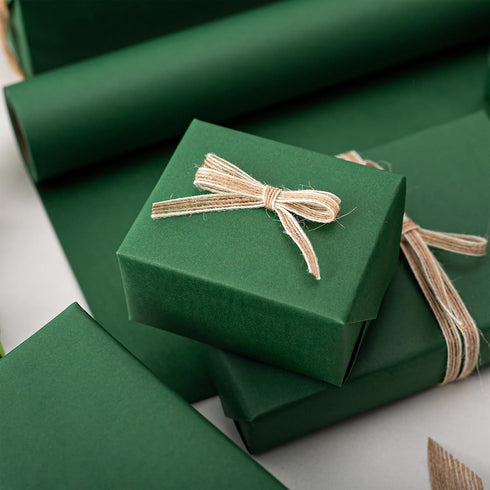 Matte Green Recycled Kraft Wrapping Paper, 46.8 Sq Ft for Gift Wrap and Craft Table Runner